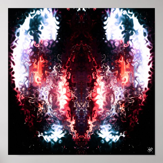 Poster Anjo escuro v2 - padrões pareidolia (Frente)