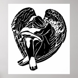 Poster Anjo Fantástico abstrato arte religiosa