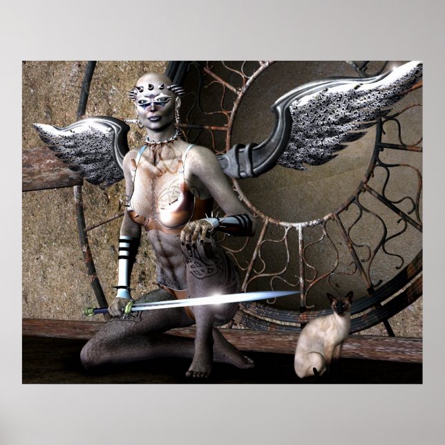 Poster anjo gótico (Frente)