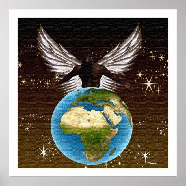 Poster Anjo Guardião Africano (Frente)