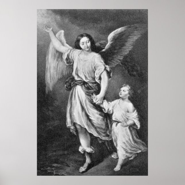 Póster Anjo Guardião E Criança (Frente)