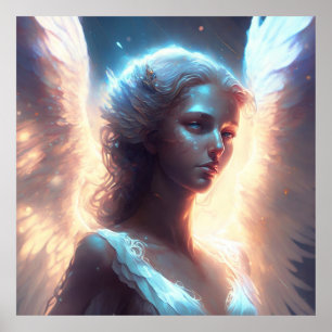 Poster Anjo Místico de Olhos Azuis