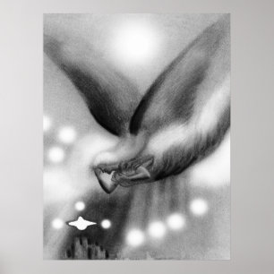 Poster Anjo na arte noturna