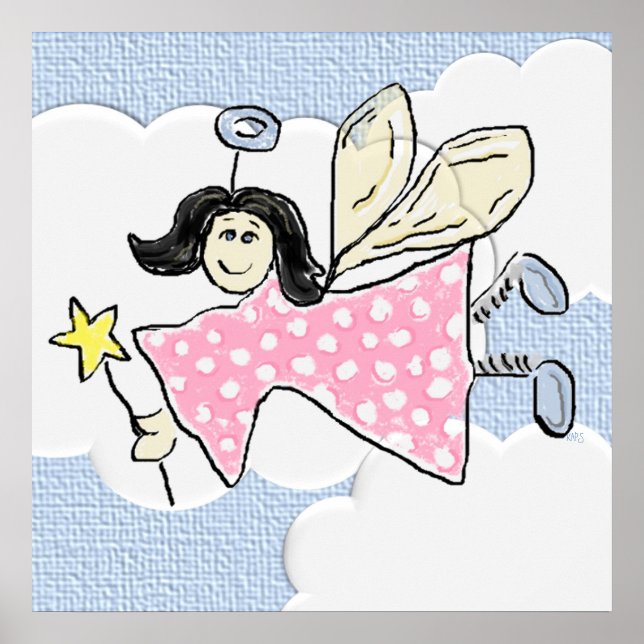 Póster Anjo nas Nuvens 3 Dimensionável (Frente)