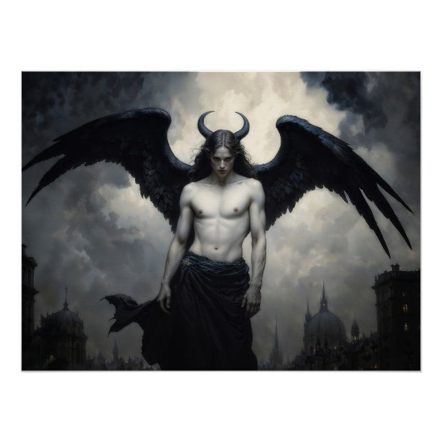 Póster Anjo Negro Lúcifer (Frente)