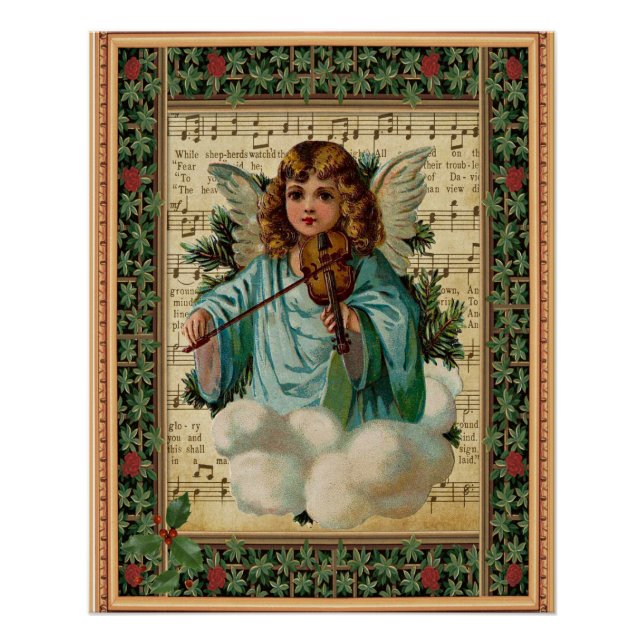 Póster Anjo tocando violino (Frente)
