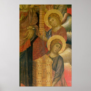 Póster Anjos do Altarpiece de Trinita do papai noel