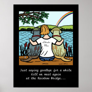 Póster Anjos Labrador Amarelo e Preto e Mamãe 3