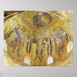 Poster Anjos, Mosaico, Capela Palatina, Palermo