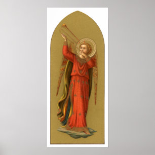 Poster Anjos Músicos de Natal, Renascença Vintage