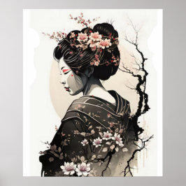 Poster Anmutige japanische Geisha -