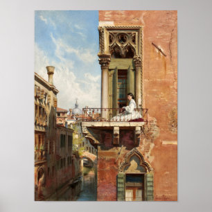 Poster Anna Passini sobre a Balconia por Ludwig Passini