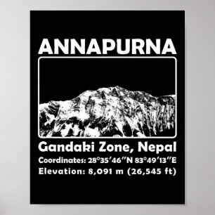 Poster Annapurna Mif Nepal Montanha Escalada Trekking