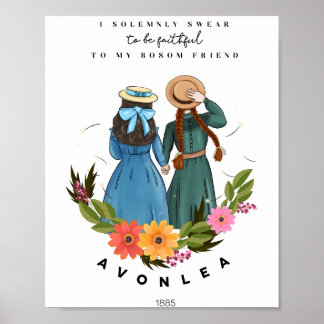 Poster Anne com E e Diana da Avonlea Green Gables