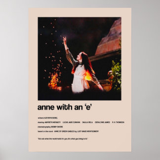 Poster Anne com um Cobrir Minimalista Alternativo E