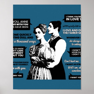 Poster Anne Lister e Ann Walker fazem citações