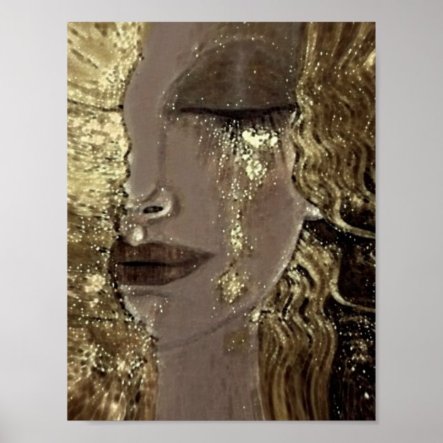 Poster Anne Marie Zilberman / Mulher com Dourada lágrima (Frente)