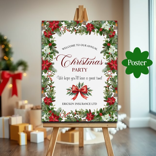 Poster Annual Corporate Employees Christmas Party Welcome (Criador carregado)