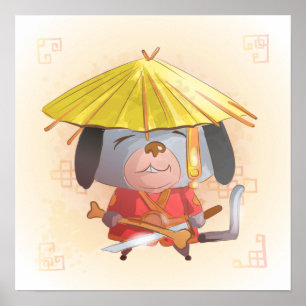 Poster Ano da Aquarela do Cão, Samurai