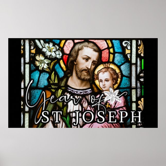 Poster Ano da Rua, Joseph Stainha Vidro Religioso Jesus (Frente)