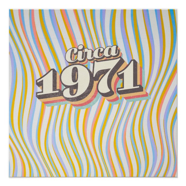 Póster Ano de Nascimento - Por volta de 1971 (Frente)