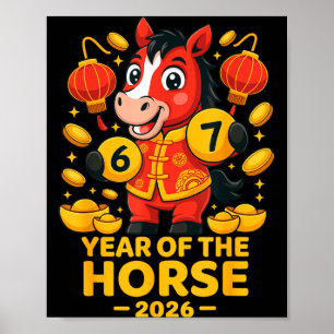 Poster Ano do Cavalo 2026 Cavalo 67 Meme Ano Novo Chinês