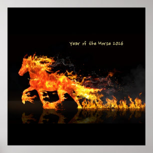 Poster Ano do Cavalo 2026 (Cavalo de Fogo)