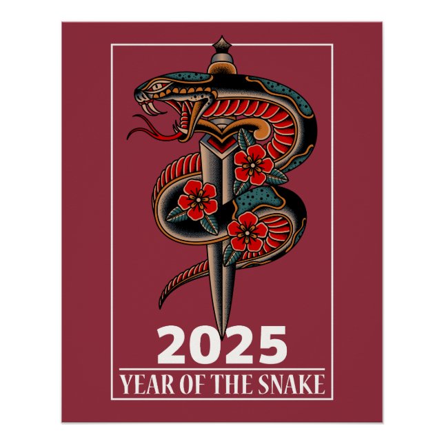 Póster Ano do cobra 2025 (Frente)