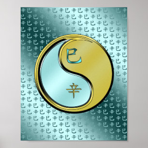 Poster Ano do Cobra de metal