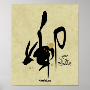 Póster Ano do Coelho - Zodíaco Chinês