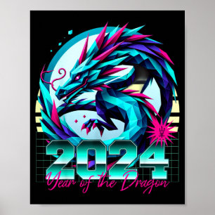 Poster Ano do Dragão Ano Novo Chinês Signos do Zodíaco R