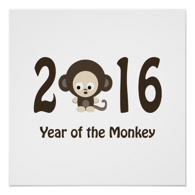Póster Ano do Macaco 2016 (Frente)