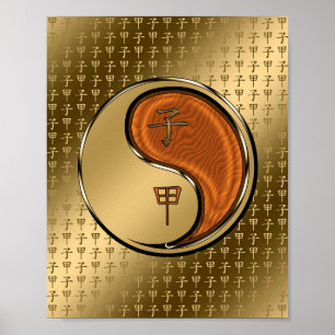 Poster Ano do rato de madeira