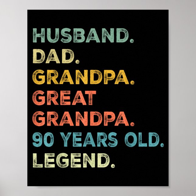Poster Ano Marido Pai Avô Bisavô (Frente)