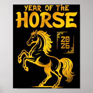 Poster Ano Novo Chinês 2026 Feliz com Arte Tradicional do