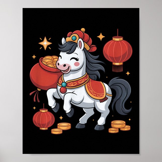 Poster Ano Novo Chinês Do Cavalo, O Chuc Mung Vietnamita (Frente)