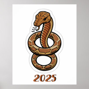 Poster Ano Novo Chinês Do Cobra 2025