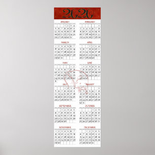 Poster Ano Novo Chinês do Rato Calendário 2020