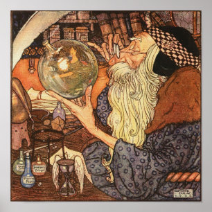 Poster Ano novo do vintage do tempo do pai