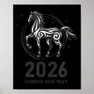 Poster Ano Novo Engraçado - Feliz Ano Novo Chinês 2026 -