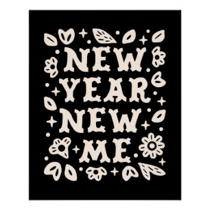 Póster Ano novo, minhas resoluções são estéticas bruxas p