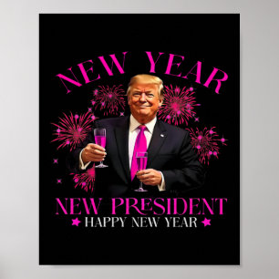 Poster Ano Novo Novo Presidente Feliz Ano Novo 2025