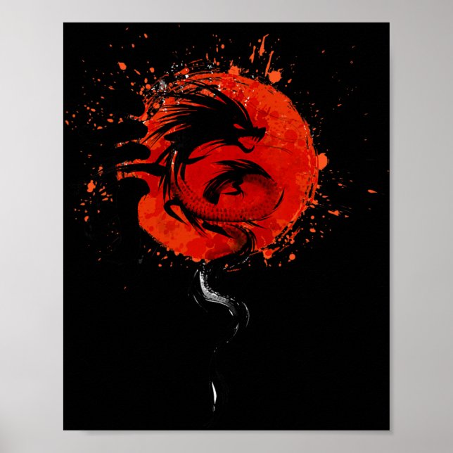 Poster Ano Novo Tradicional Chinês - Ano do Dragão (Frente)