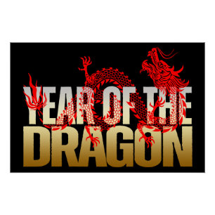 PÓSTER ANO PERSONALIZADO DA FESTA DE ANIVERSÁRIO DRAGON