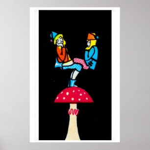 Poster Anões em Equilíbrio Caixa de Fósforos Arte Impress