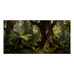 Póster Anomalopteryx didiformis – Moa Miúdo da Floresta
