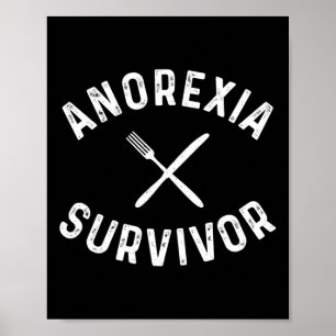 Poster Anorexia Sobrevivência, Anorexia Sensibilização Pa