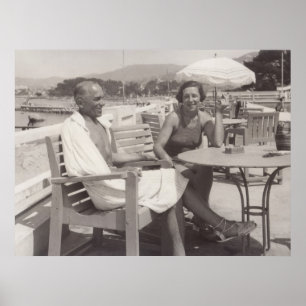 Póster Anos 30 em Cannes, França