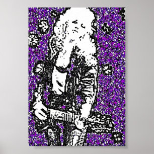 Póster anos 80 Glam Rock