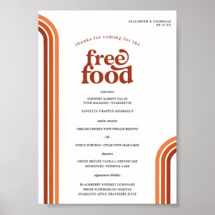 Poster Anos setenta Retrorísticos   Menu Casamento